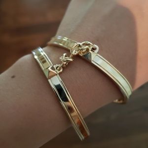 Connected Gold Bangles